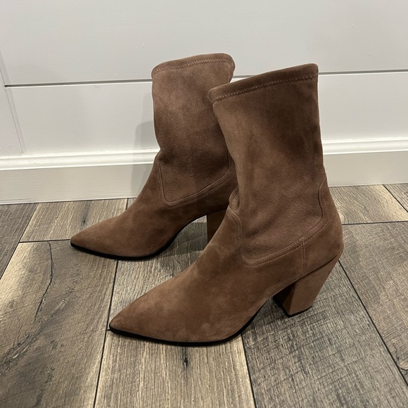Stuart Weitzman brown suede Kenley booties - Picture 6 of 6